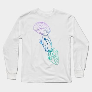 Brain DNA Heart Hand Balance Long Sleeve T-Shirt